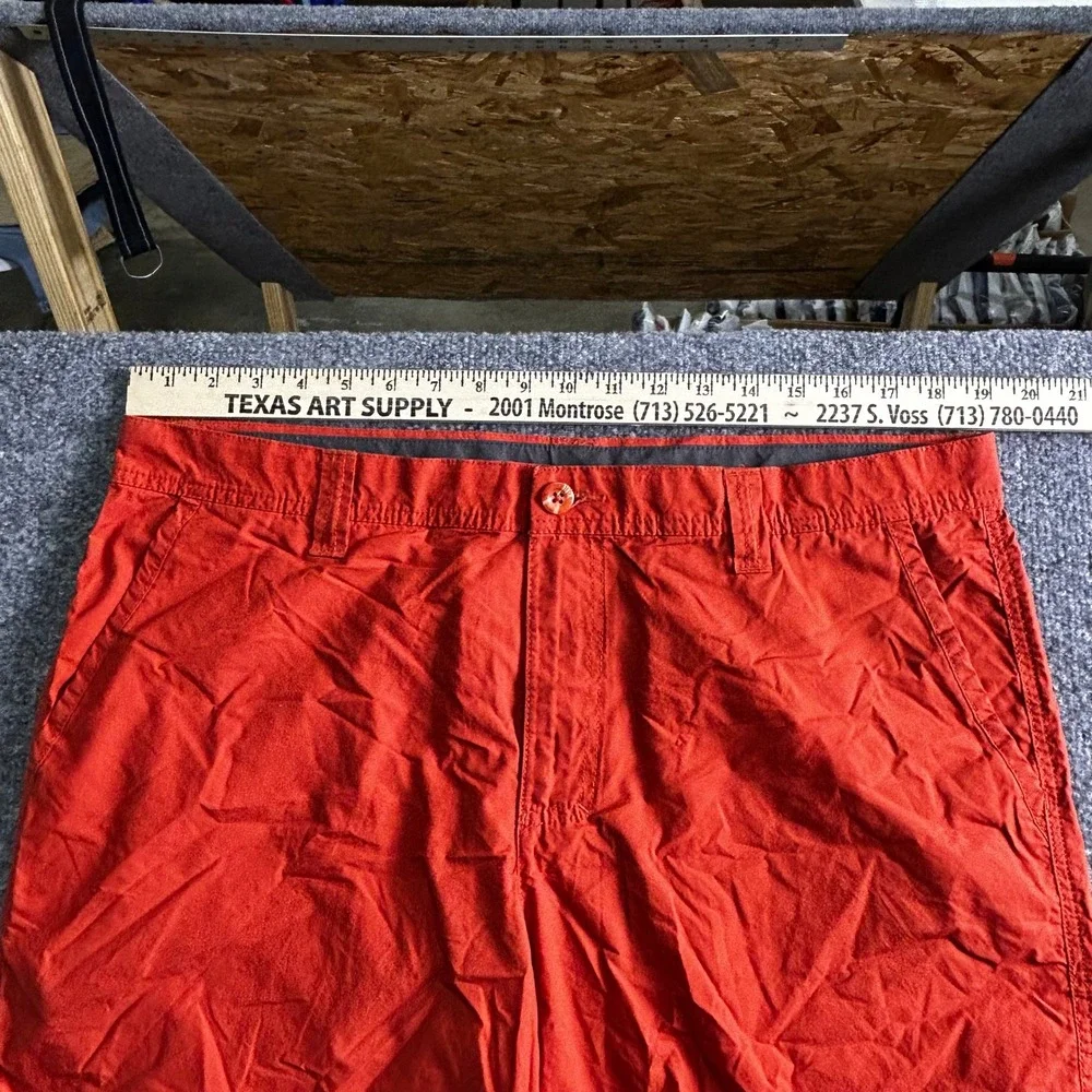 Columbia Shorts Mens Size 38 Burnt Orange Casual Flat Front Outdoor 10in Inseam